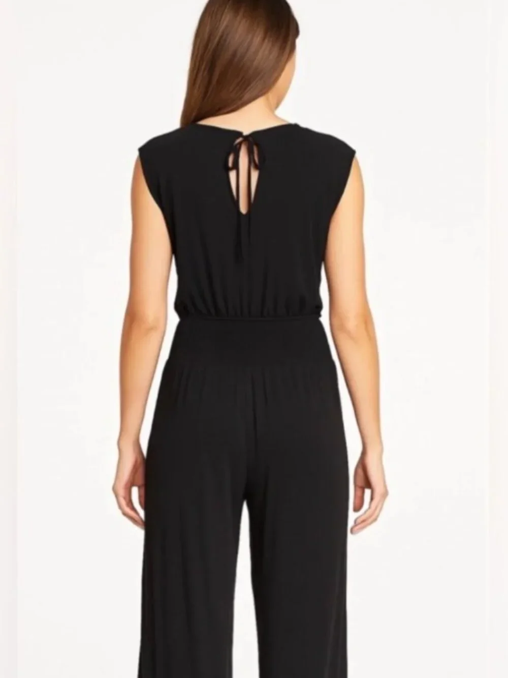 Cabi Brand Women's Medium Black Downtown Jumpsuit Cropped Leg - Picture 2 of 4